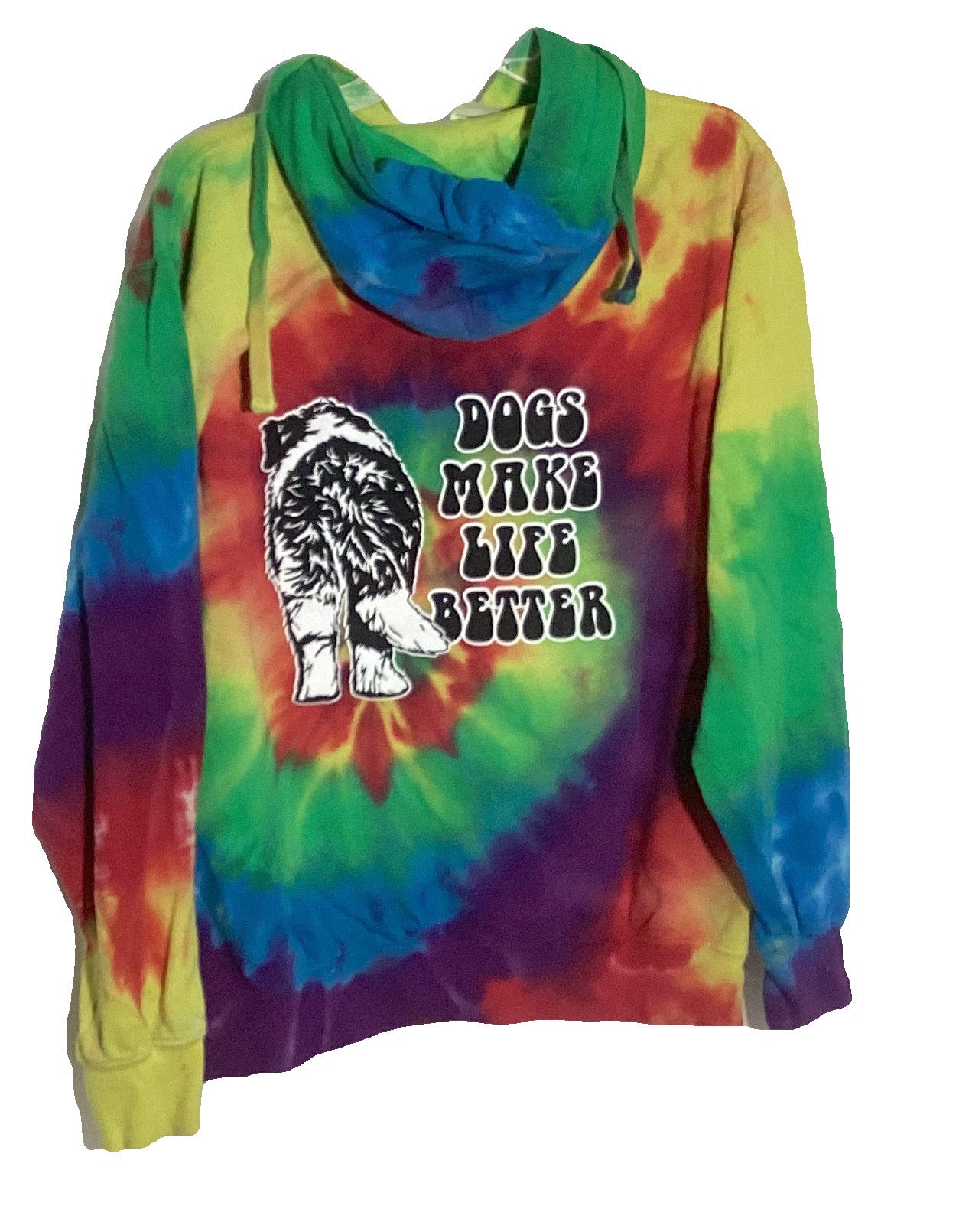 Gibson's Funk Wear Hoodies "Rainbow Swirl” HEAD Shot