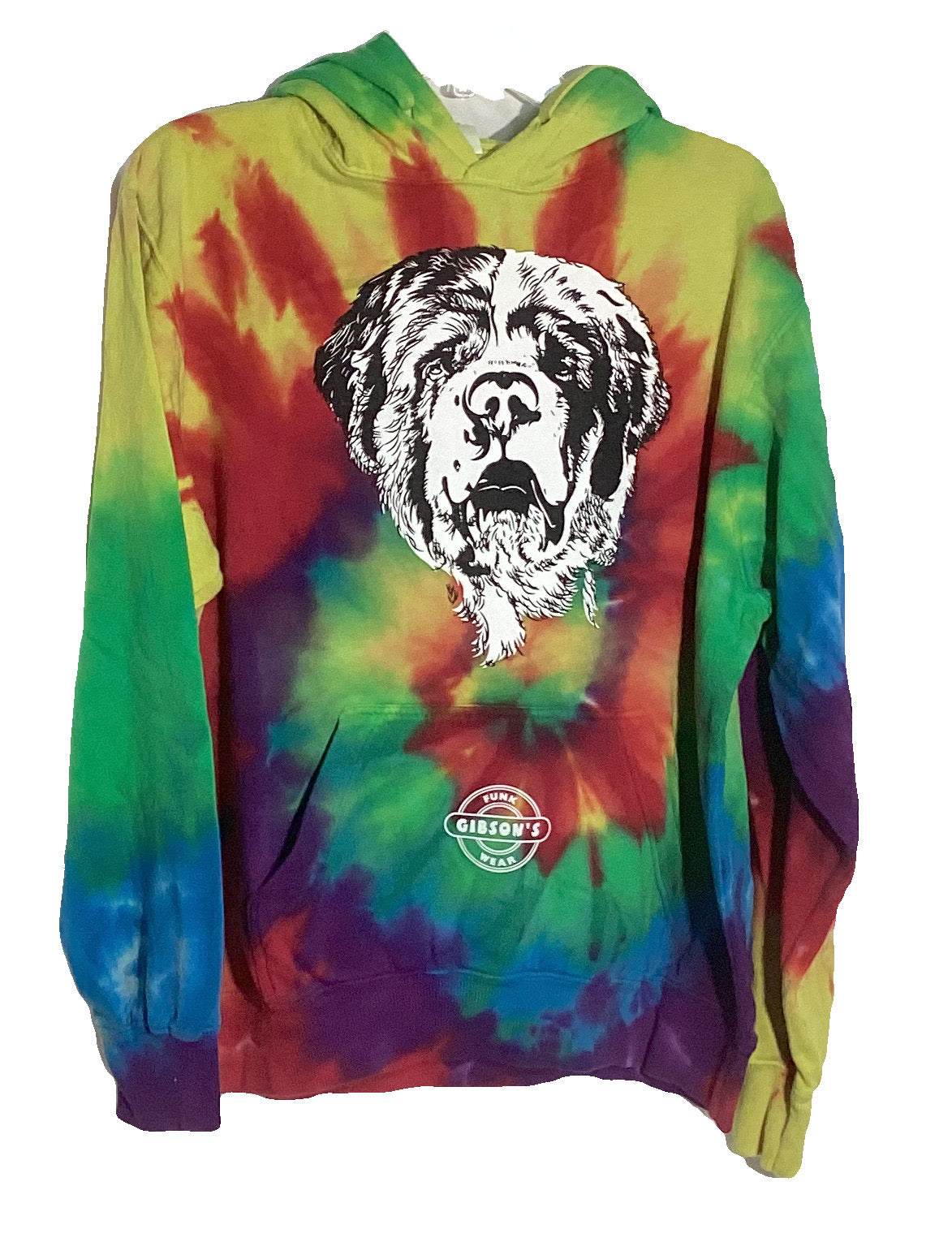 Gibson's Funk Wear Hoodies "Rainbow Swirl” HEAD Shot